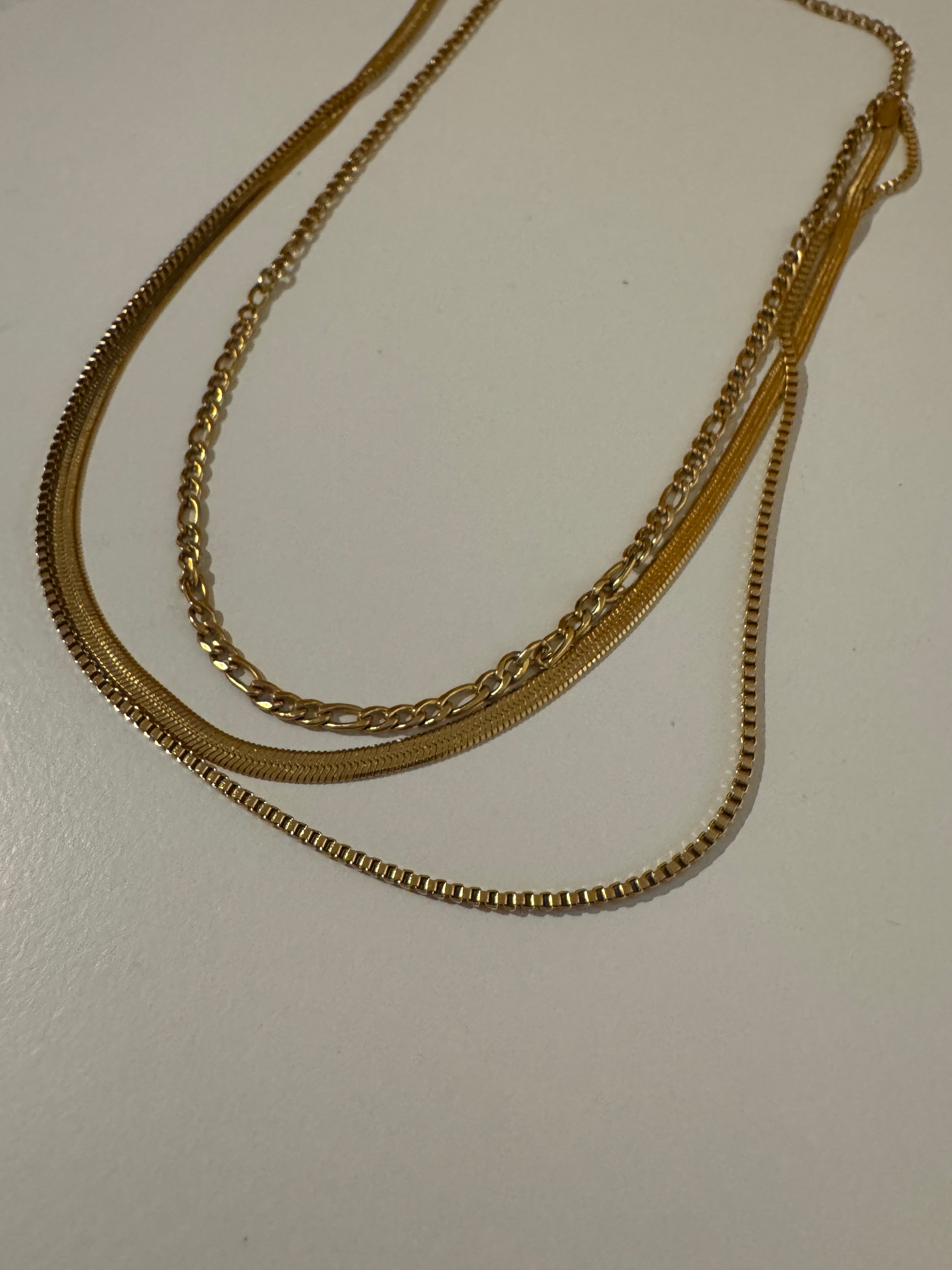 triple chain necklace