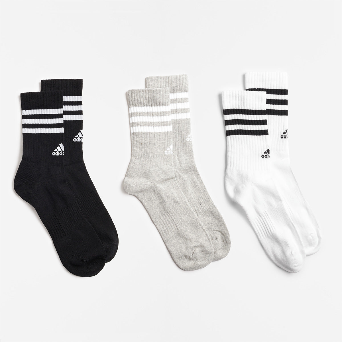Adidas Originals 3-Stripes Cushioned Crew Socks 3 Pairs