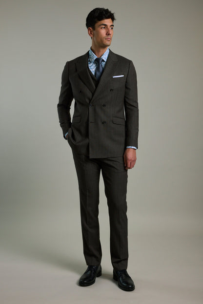 Radcliffe Stripe Double Breasted Suit Jacket