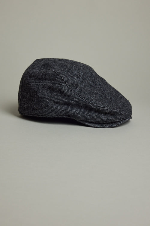 Willis Herringbone Flat Cap