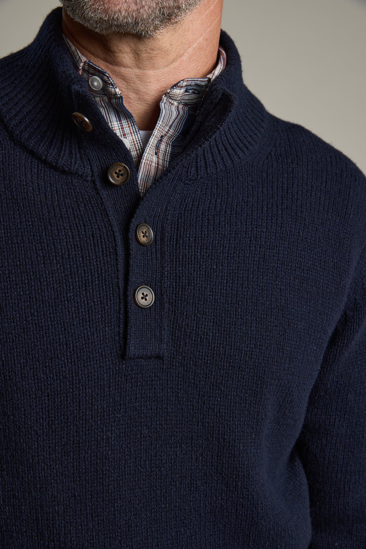 Redford Woollen Half Button Sweater