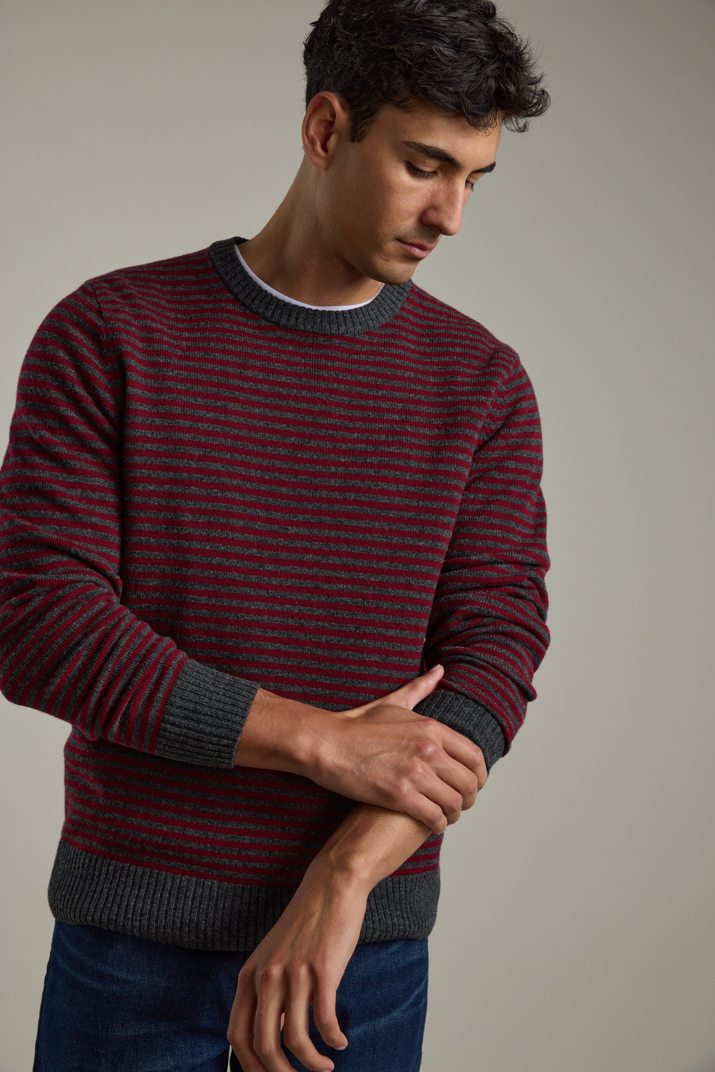 Thornley Stripe Merino Crew