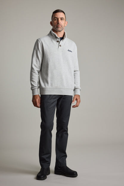 Harrington Half Button Sweatshirt
