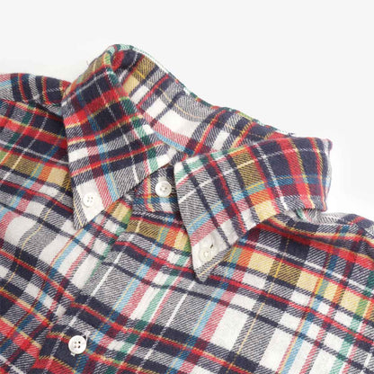 Beams Plus Button Down Classic Fit Indian Flannel Plaid Shirt