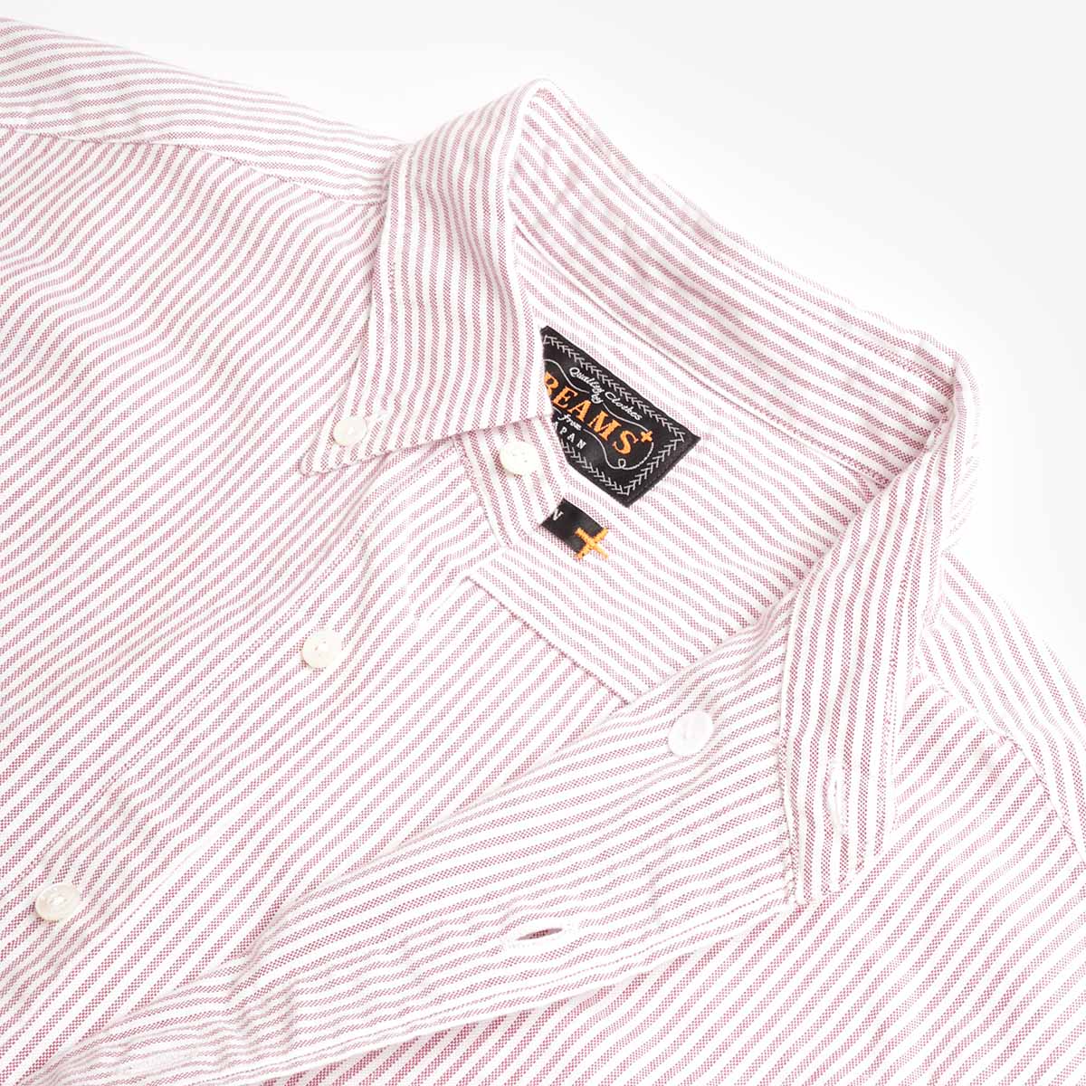 Beams Plus Button Down Oxford Candy Stripe Shirt