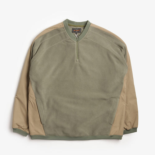 Beams Plus Military Athletic Half Zip Fleece Sweatshirt