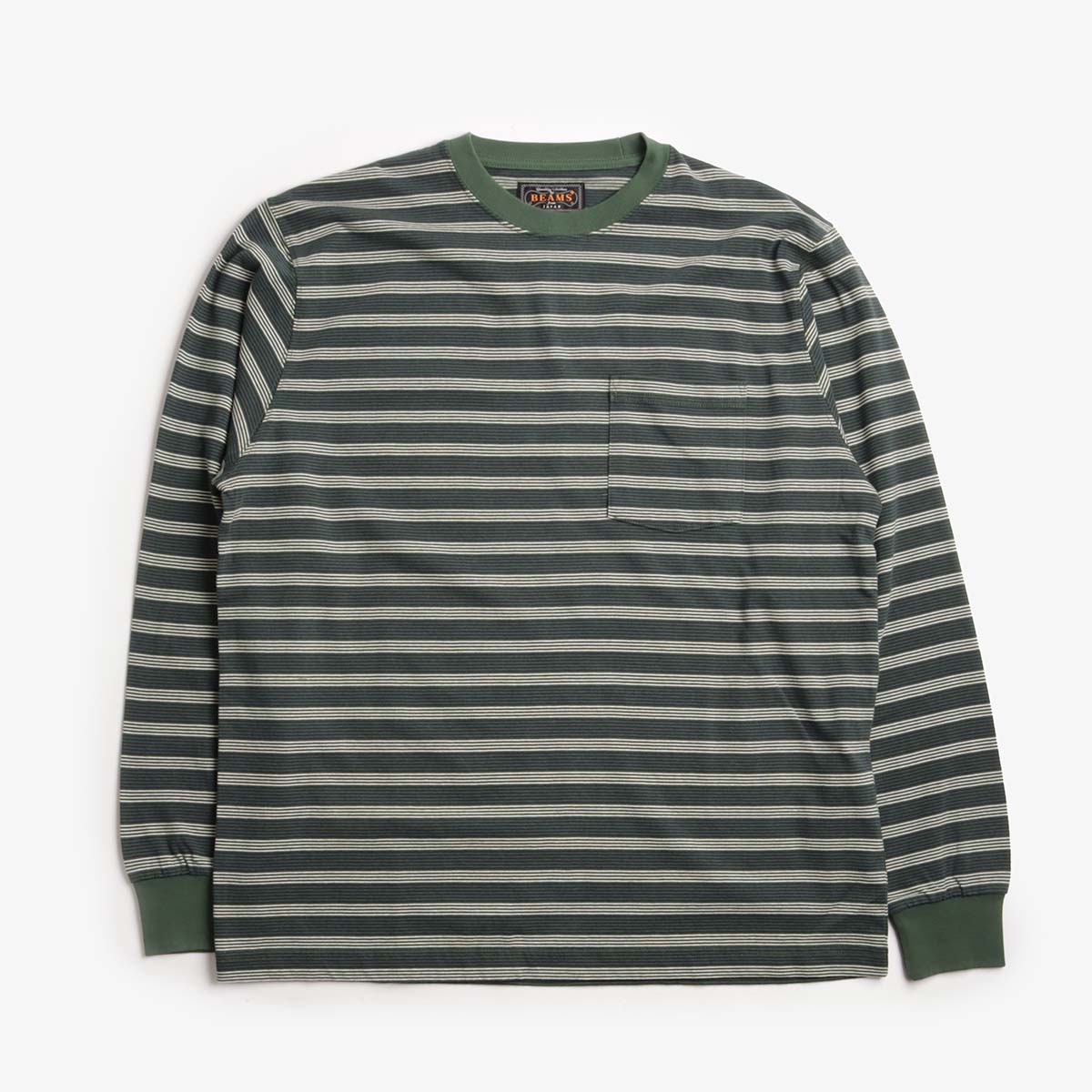 Beams Plus Pin Stripe Pocket T-Shirt