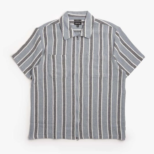 Brixton The Dexter Textured Stripe Short Sleeve Shirt