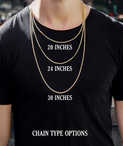 Mens Jewelry - Solid Gold Miami Cuban Link Chain & Bracelet