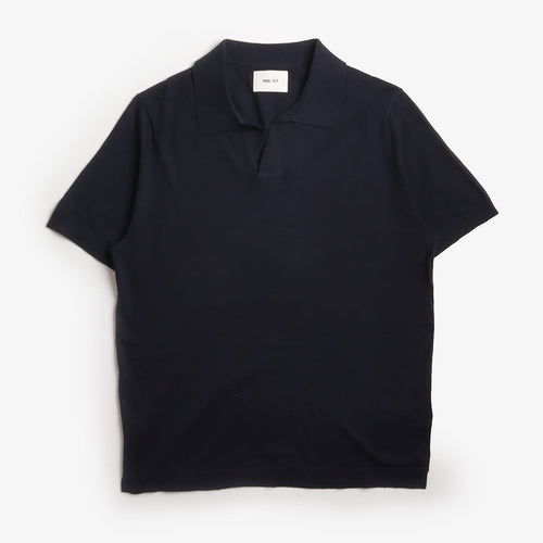 NN.07 Ryan Knitted Linen Blend Polo Shirt