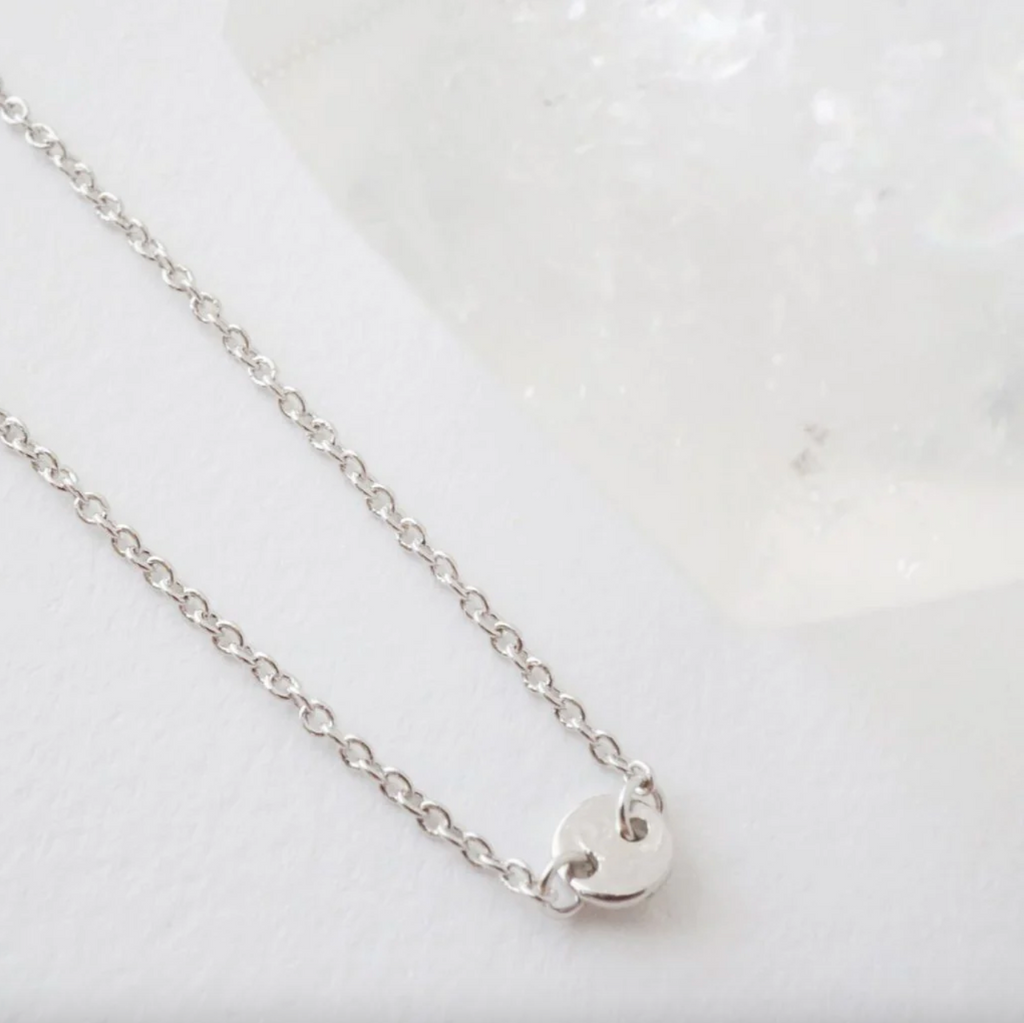 little moon disc necklace