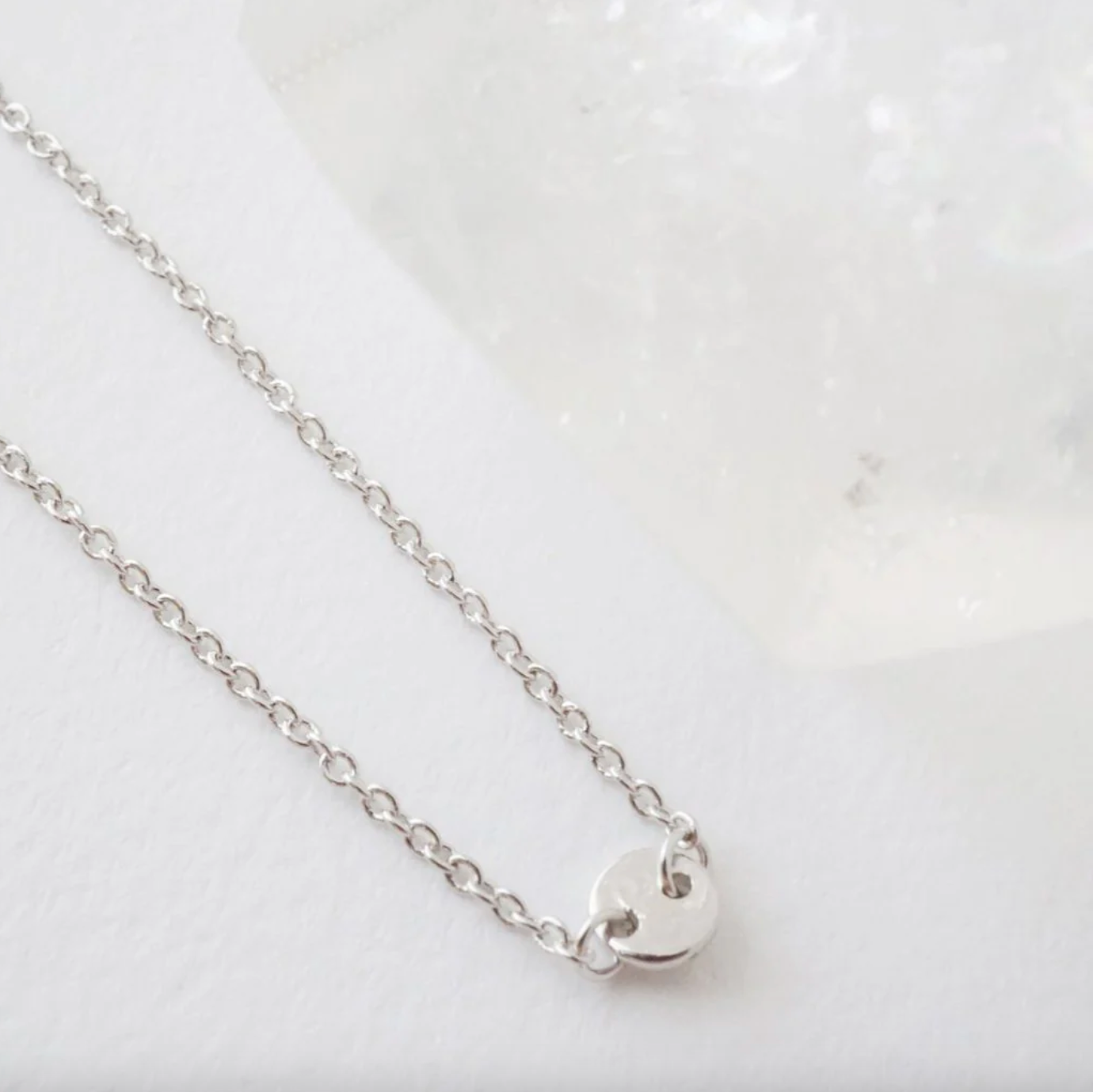 little moon disc necklace