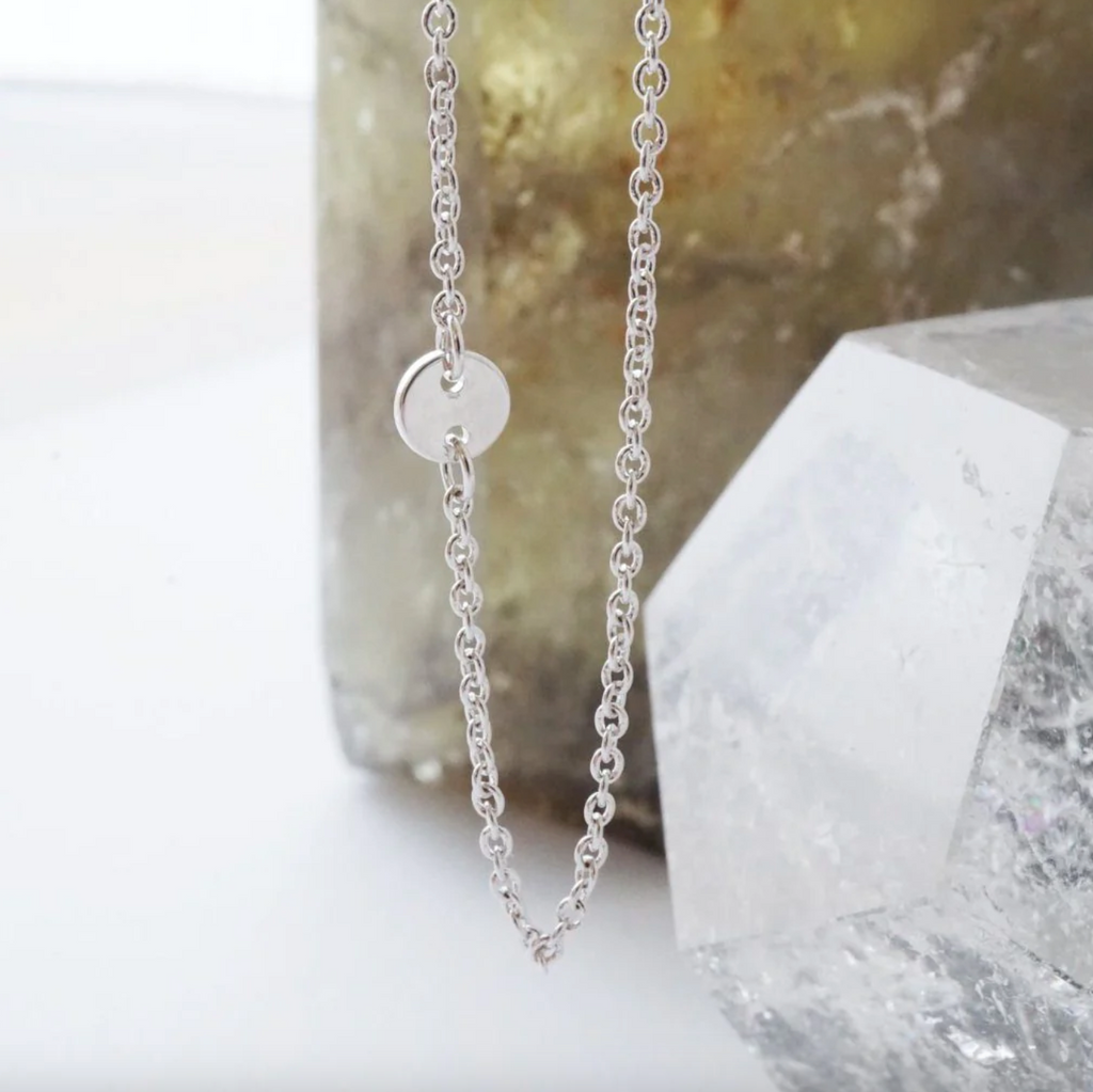 little moon disc necklace